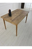 Kristal Evim Açılabilir Yemek Masası Takımı Mdf Masa Takımı Ahşap Desenli Yemek Masası - 5