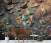 Kuş Sürüsü Temalı Duvar Kağıdı thumbnail 6