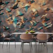 Kuş Sürüsü Temalı Duvar Kağıdı thumbnail 5