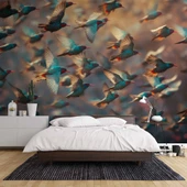 Kuş Sürüsü Temalı Duvar Kağıdı thumbnail 2