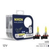 Niken 12V H11 55W Sarı Işık Ampul PG319-2 2800K - 1
