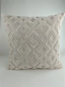 Mrs.Gugar Punch Peluş Kırlent Kılıfı Bej thumbnail 1