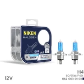Niken 12V H4 60/55W Beyaz Işık Ampul P43t 5000K - 1