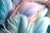 Soft Mavi Pembe Tüy Desenli Duvar Kağıdı Baskı - 7