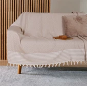 Buldan İşi Kaymaz Pamuklu Koltuk Örtüsü 170x210 Cm Koltuk Şalı Çekyat Kanepe Örtüsü - 1
