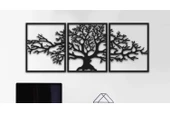 AĞAÇ DESENLİ 3 PARÇA DEKORATİF DUVAR SÜSÜ - 3