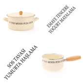 Emaye Sos Tavası 16 CM Ve 22 CM Emaye Tencere thumbnail 1
