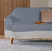 Buldan İşi Kaymaz Pamuklu Koltuk Örtüsü 170x210 Cm Koltuk Şalı Çekyat Kanepe Örtüsü - 1