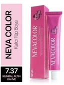 NEVACOLOR PREMIUM SAÇ BOYASI & KALICI TÜP BOYA NO: 7.37 KUMRAL ALTIN KAHVE - 1