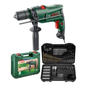 Bosch Easyimpact 600 13MM 600 Watt Darbeli Matkap + 103 Parça Matkap Ucu Vidalama Ucu Lokma Ucu Seti + Sırt Çantası - 1