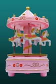 Atlı Karınca Müzik Kutusu Kurmalı Pembe Büyük No.2 - 8