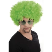 Yeşil Renk Kıvırcık Afro Bonus Peruk - 1