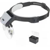 Lens Takmalı 5 Lenslı Led Lambalı Şapka Tip Büyüteç - 3