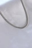 316L Çelik Gümüş Renk Zincir Model Erkek Kolye - TJ-ERK1337 - 1