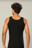 ERDEM 1100 ERKEK KLASİK PENYE ASKILI ATLET 6 ADET  XL SİYAH - 2