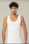 ERDEM 1110 ERKEK RİBANA ASKILI ATLET 6 ADET  BEYAZ 2XL - 1