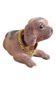 KAFA SALLAYAN KÖPEK ARABA SÜSÜ KOYU KAHVERENGİ RENK 14 CM - 1