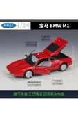 WELLY 1:24 BMW M1 DİECAST MODEL ARABA KIRMIZI KOLEKSİYON - 3