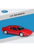 WELLY 1:24 BMW M1 DİECAST MODEL ARABA KIRMIZI KOLEKSİYON - 2