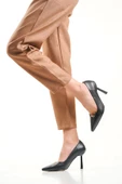 Kadın İnce Topuklu Siyah Stiletto Ayakkabı - 3