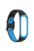 Ekoodukkan   Samsung Galaxy Fit 2 Akıllı Bileklik Nike Delikli Çift Renkli Kordon Kayış (sm-r220) Uyumlu - 1
