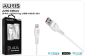 Data Ve Şarj Kablo İphone Lightning 2 Mt 3.4 Amper Auris ARS-CB04 - 1