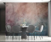 Eskitme Mavi Pembe Duvar Dokulu Duvar Kağıdı Baskı thumbnail 5