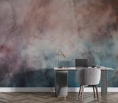 Eskitme Mavi Pembe Duvar Dokulu Duvar Kağıdı Baskı thumbnail 4