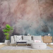 Eskitme Mavi Pembe Duvar Dokulu Duvar Kağıdı Baskı thumbnail 1