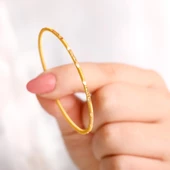 11 gr(gram) 22 Ayar Yıldızlı Ajda İşçiliksiz  Bilezik thumbnail 2