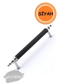 WUVERA Gündüz Kulp Mobilya Mutfak Dolabı Çekmece Dolap Kulpları Kapak Kulpu Kulbu Siyah Krom 128 mm - 2
