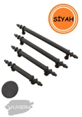 WUVERA Gündüz Kulp Mobilya Mutfak Dolabı Çekmece Dolap Kulpları Kapak Kulpu Kulbu Mat Siyah 96 mm - 3