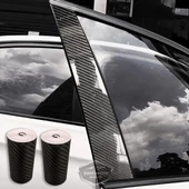 Üniversal Araç İçi 5D Siyah Karbon Kapı Eşik Bandı Arka Tampon Eşiği Koruma Folyosu Orijinal Hava Kanallı Yapışkanlı İthal Çok Amaçlı Tampon Koruma 5 Metre - 10