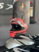LS2 Storm 2 Faster  Mat Kırmızı-Tıtanıum  Motosiklet Kaskı ECR 22.06  Sertifikalı 2XL - 1
