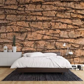 3 Boyutlu Ağaç Kabuğu Temalı Duvar Kağıdı Baskı thumbnail 2