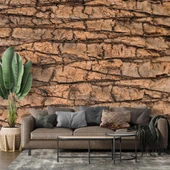 3 Boyutlu Ağaç Kabuğu Temalı Duvar Kağıdı Baskı thumbnail 1