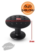 WUVERA Düğme Kulp Mobilya Mutfak Çekmece Dolap Dolabı Kapak Kulpu Kulpları Kulbu Metal Mat Siyah - 4