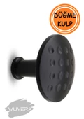 WUVERA Düğme Kulp Mobilya Mutfak Çekmece Dolap Dolabı Kapak Kulpu Kulpları Kulbu Metal Mat Siyah - 3
