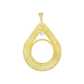 Tam Altın Çerçeve Kolye Ucu T072812 thumbnail 1