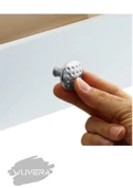 WUVERA Düğme Kulp Mobilya Mutfak Çekmece Dolap Dolabı Kapak Kulpu Kulpları Kulbu Metal Mat Krom - 8