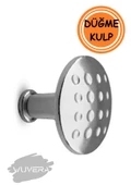 WUVERA Düğme Kulp Mobilya Mutfak Çekmece Dolap Dolabı Kapak Kulpu Kulpları Kulbu Metal Mat Krom - 4