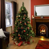 Çam Ağacı-Metal Ayak 180 cm, Yoğun 600 Dal (Yeşil) thumbnail 1