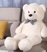 120 cm Papyonlu Sevimli Peluş Şaşkın Ayı - Sevgiliye Özel Hediye thumbnail 1