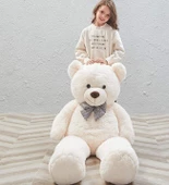 120 cm Papyonlu Sevimli Peluş Şaşkın Ayı - Sevgiliye Özel Hediye thumbnail 3