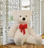 140 cm Papyonlu Sevimli Peluş Ayı - Sevgiliye Özel Hediye thumbnail 11