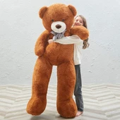 130 cm Papyonlu Sevimli Büyük Peluş Ayıcık- % 100 YERLİ - 4
