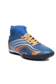 Walked 435-24 Çoraplı Erkek Halı Saha Krampon Mavi Turuncu 40-44 - 1