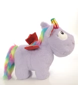İthal 1. Kalite Peluş Tek Boynuzlu, Kanatlı Unicorn Pony, AT 50cm - 4