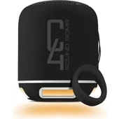 Powewray Siyah C4 Taşınabilir Bluetooth Hoparlör Ses Bombası Sese Duyarlı Led Işık - 1