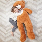 130 cm Papyonlu Sevimli Büyük Peluş Ayıcık- % 100 YERLİ - 1